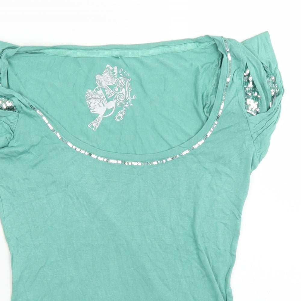 Debenhams Womens Green   Basic Blouse Size 8