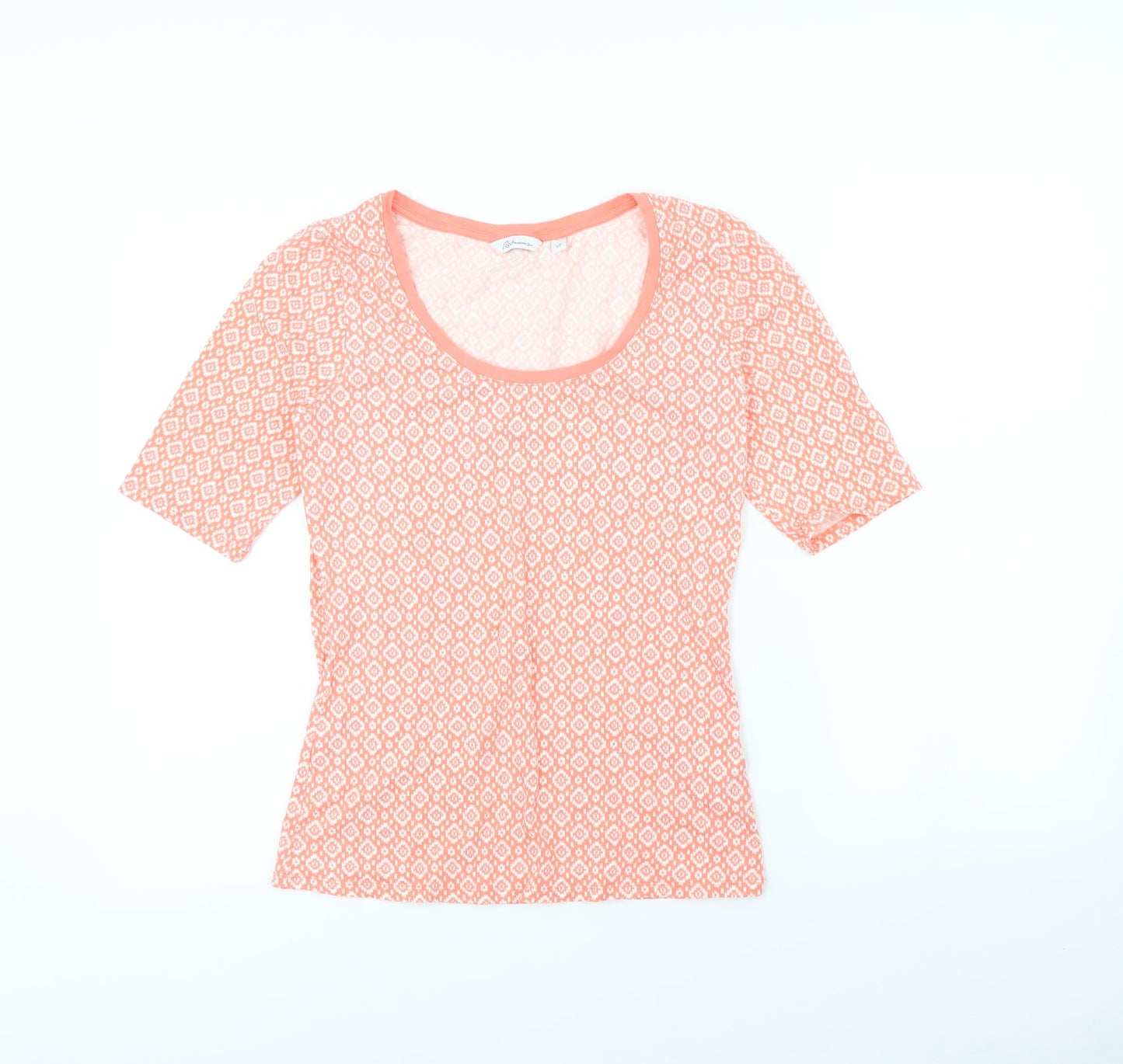 Reitmans Womens Pink Geometric  Basic T-Shirt Size S