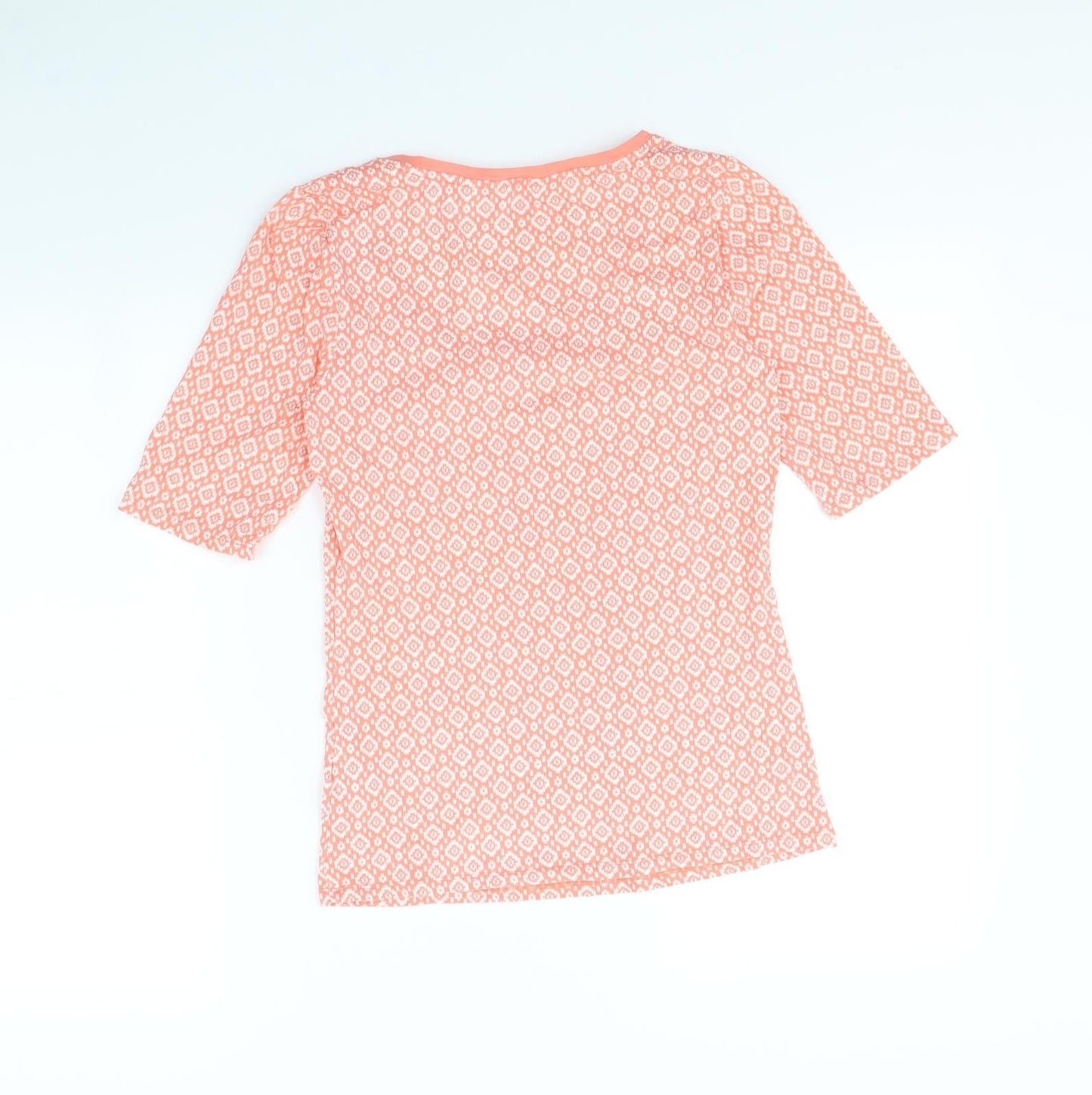 Reitmans Womens Pink Geometric  Basic T-Shirt Size S