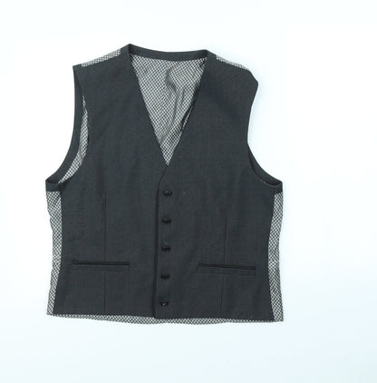 Preworn Mens Grey   Jacket Suit Waistcoat Size M
