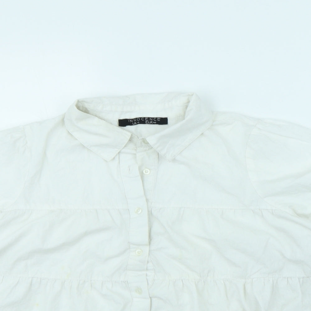 innocence Womens White   Basic Blouse Size 12