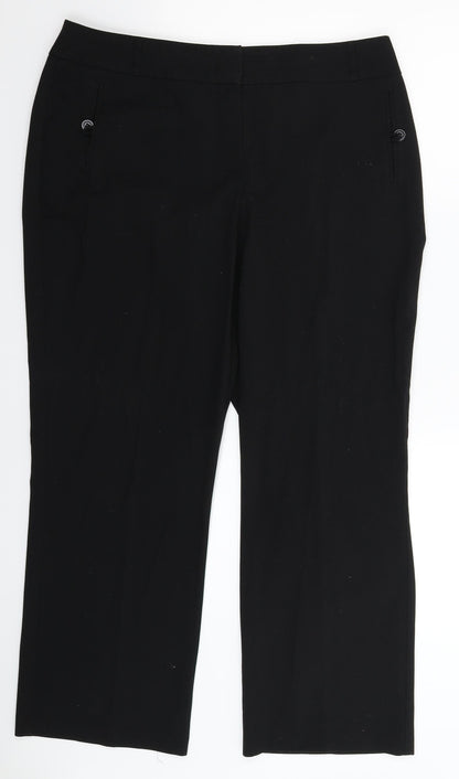 Preloved BHS Womens Black   Trousers  Size 14 L28 in - Front