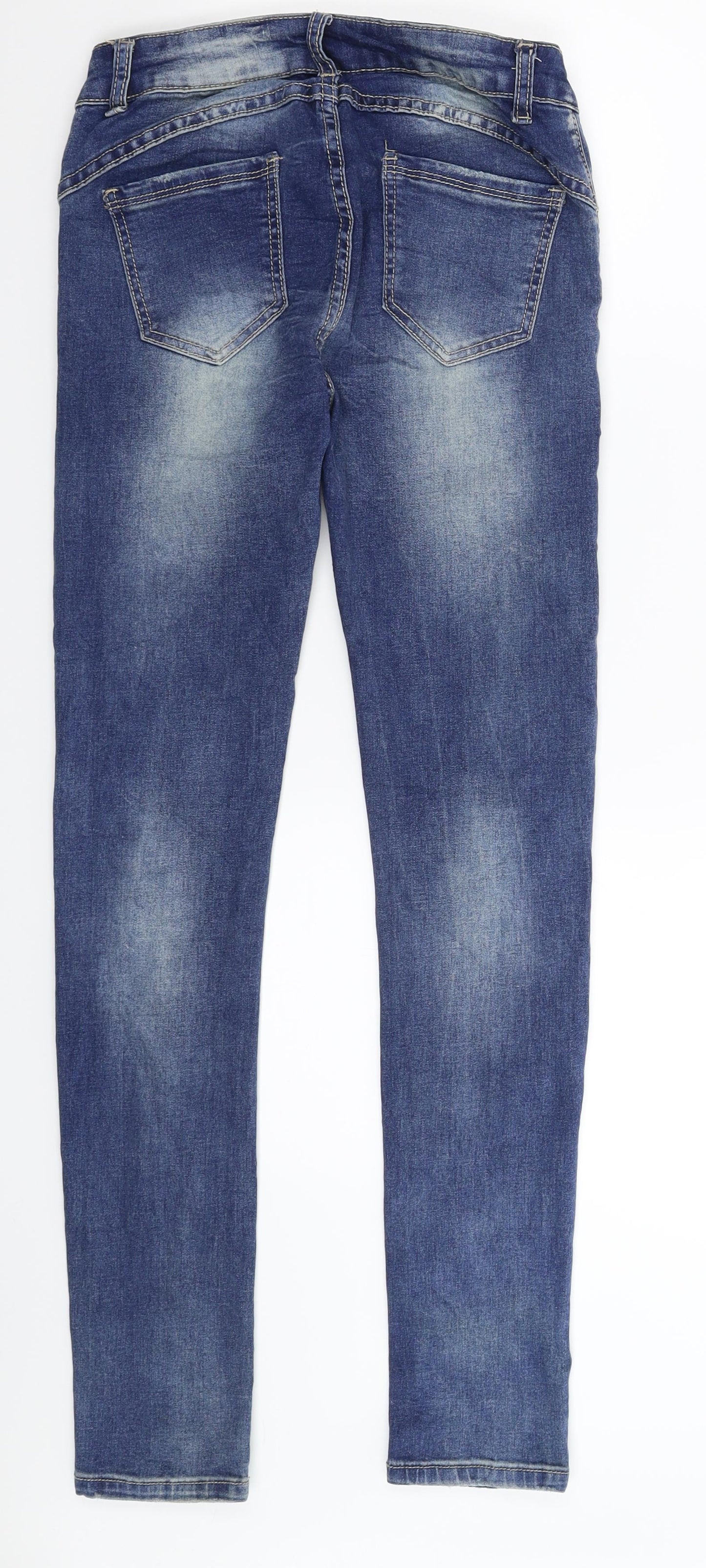 Fashion Jeans Womens Blue  Denim Skinny Jeans Size S L28 in