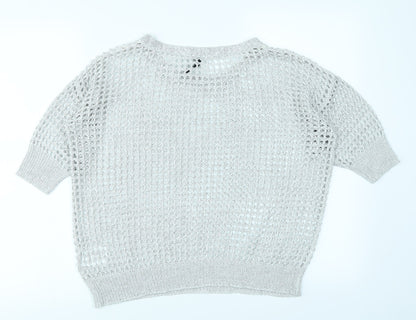 Flame Womens Silver   Pullover Jumper Size S