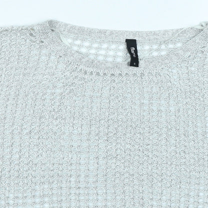 Flame Womens Silver   Pullover Jumper Size S