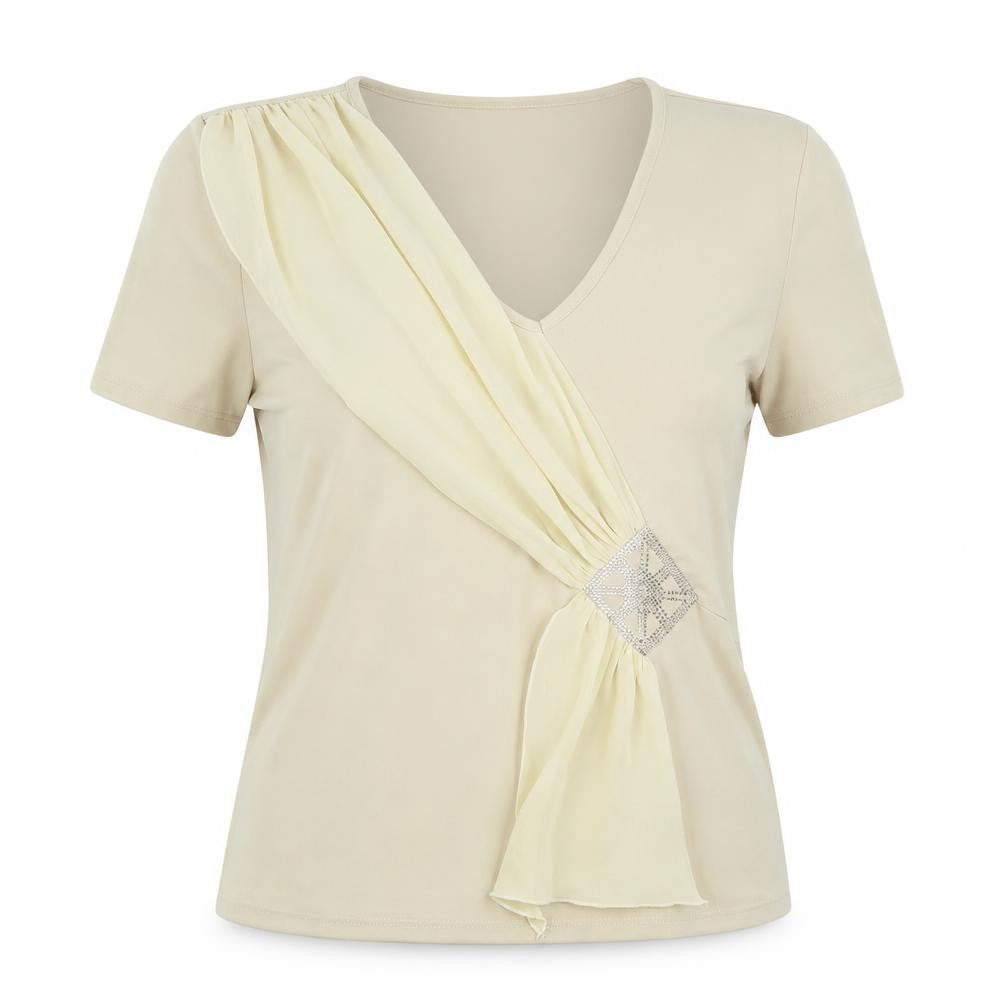 JF Womens Beige   Basic T-Shirt Size 10