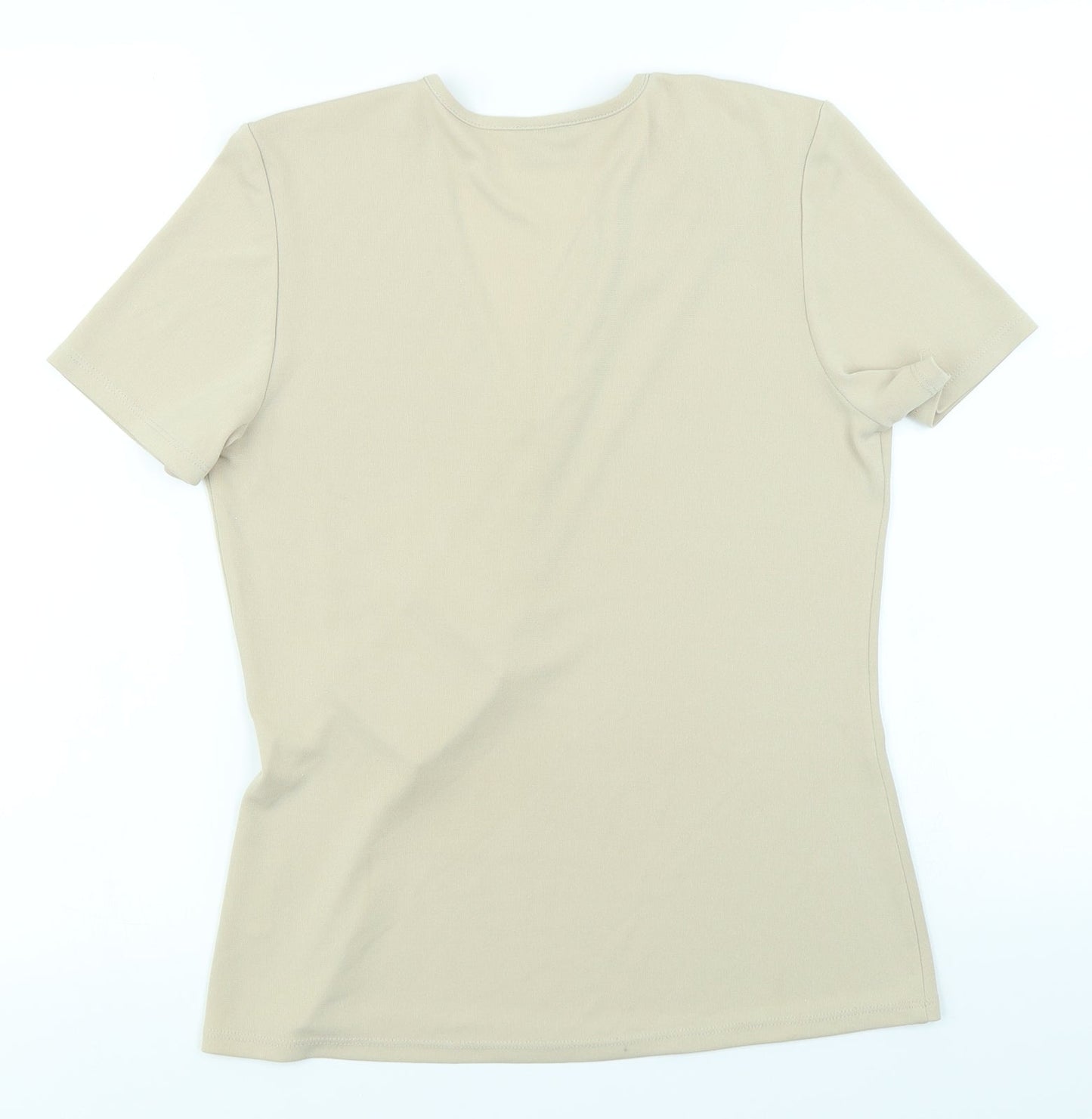 JF Womens Beige   Basic T-Shirt Size 10