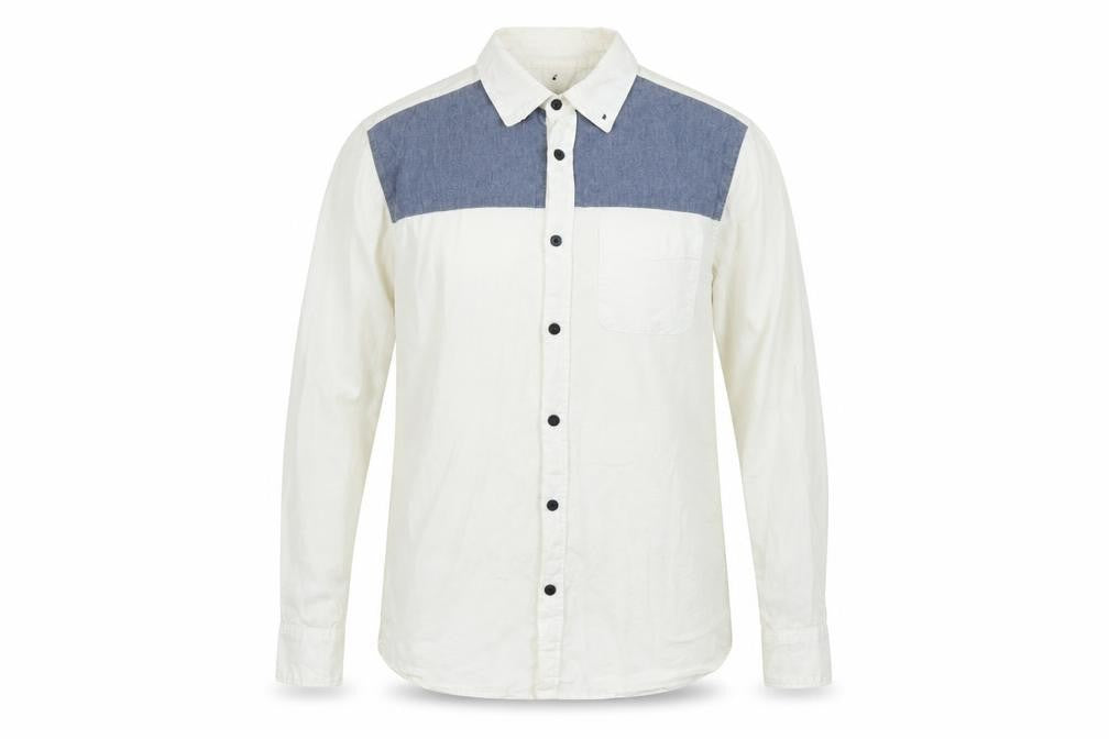 River Island Mens White Colourblock   Button-Up Size S