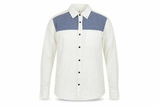 River Island Mens White Colourblock   Button-Up Size S