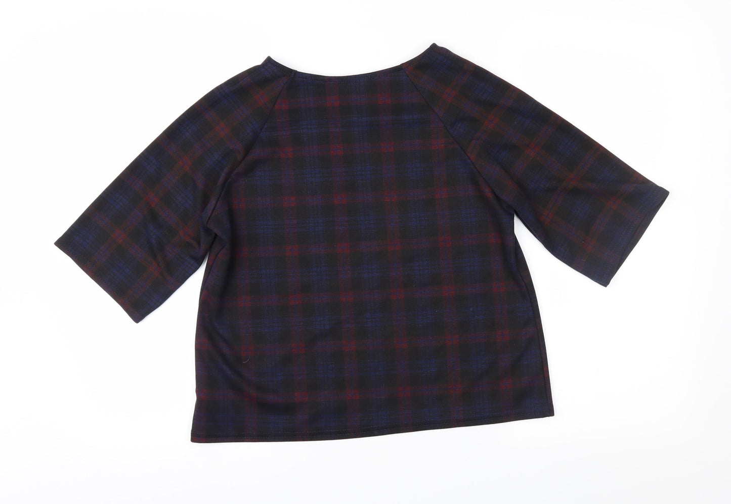 New Look Womens Purple Check  Basic Blouse Size 10