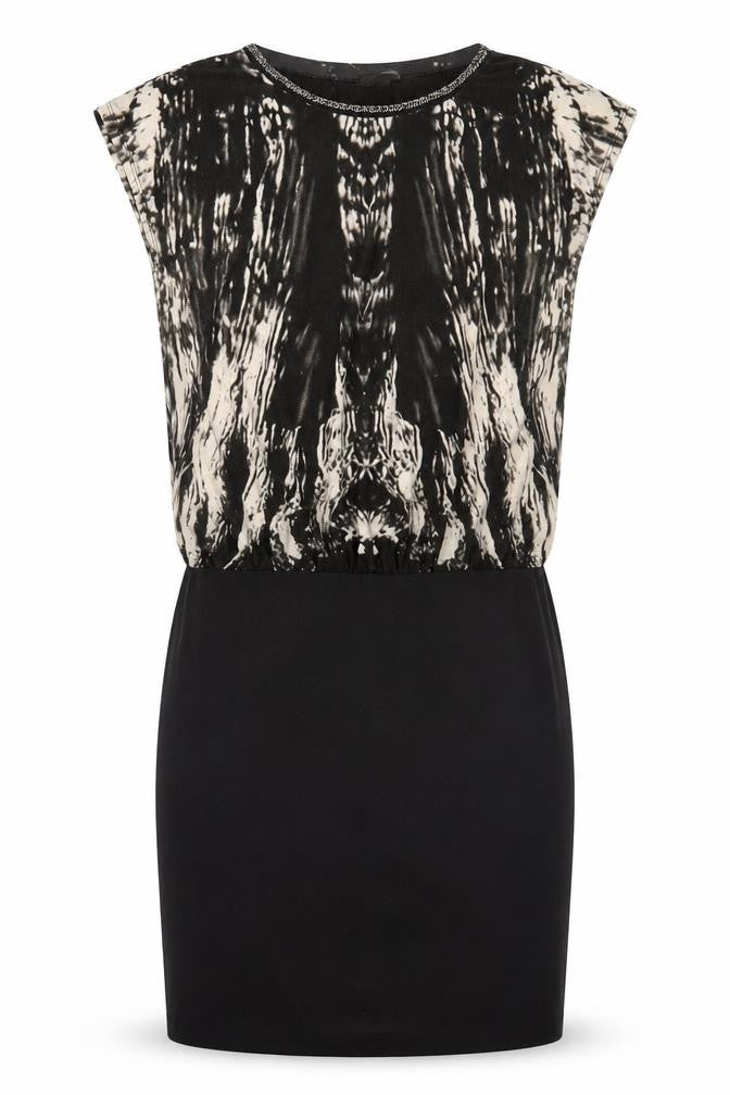 Truly Mine Womens Black Geometric  Shift  Size 8