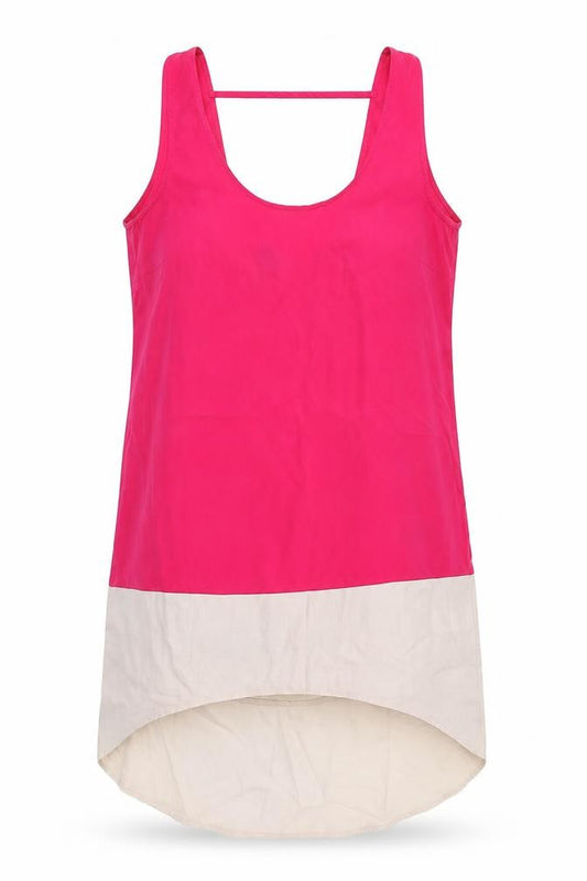Vera Moda Womens Pink   Camisole Blouse Size M  - Dipped hem