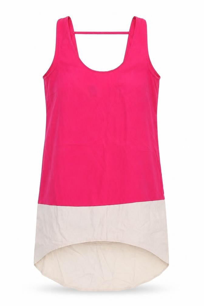 Vera Moda Womens Pink   Camisole Blouse Size M  - Dipped hem