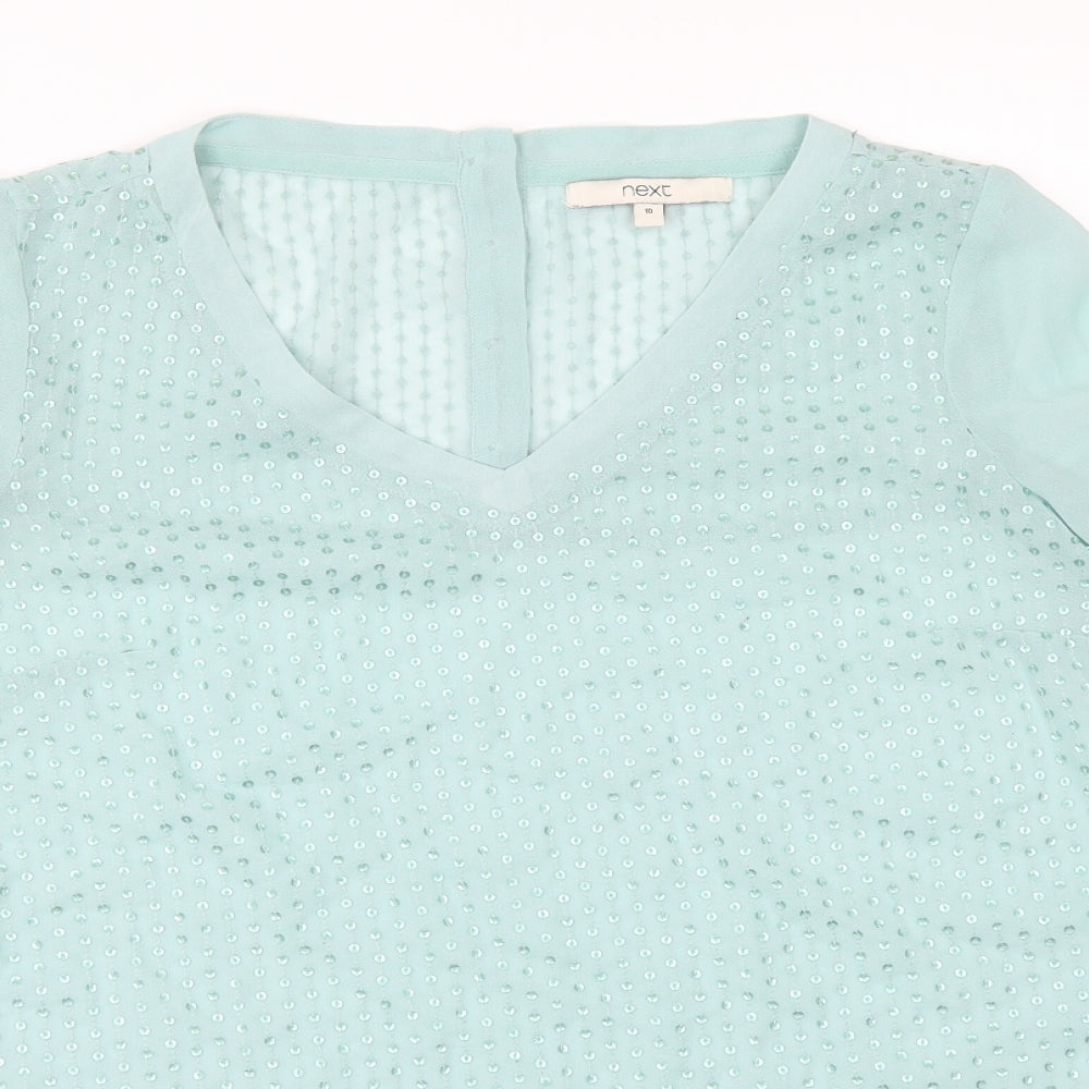 NEXT   Womens Green  Chiffon Tunic  Size 10  - SEQUIS