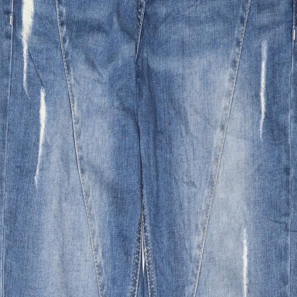Gina Womens Blue  Denim Straight Jeans Size 12 L31 in