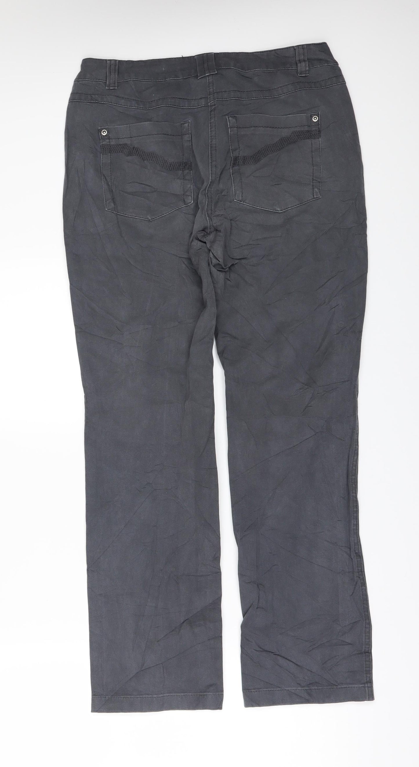 Cecil Womens Grey  Denim Straight Jeans Size 28 in L28 in