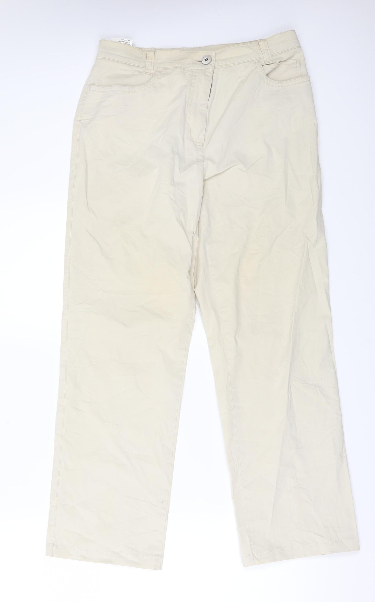 Toni Womens Beige   Chino Trousers Size 14 L26 in