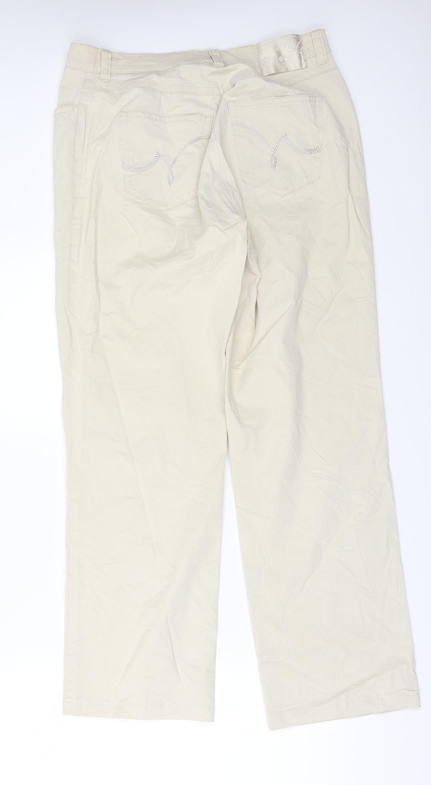 Toni Womens Beige   Chino Trousers Size 14 L26 in