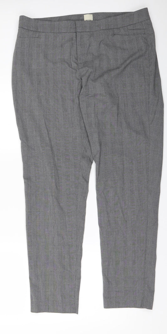ecru Womens Green Check  Trousers  Size 38 L29 in