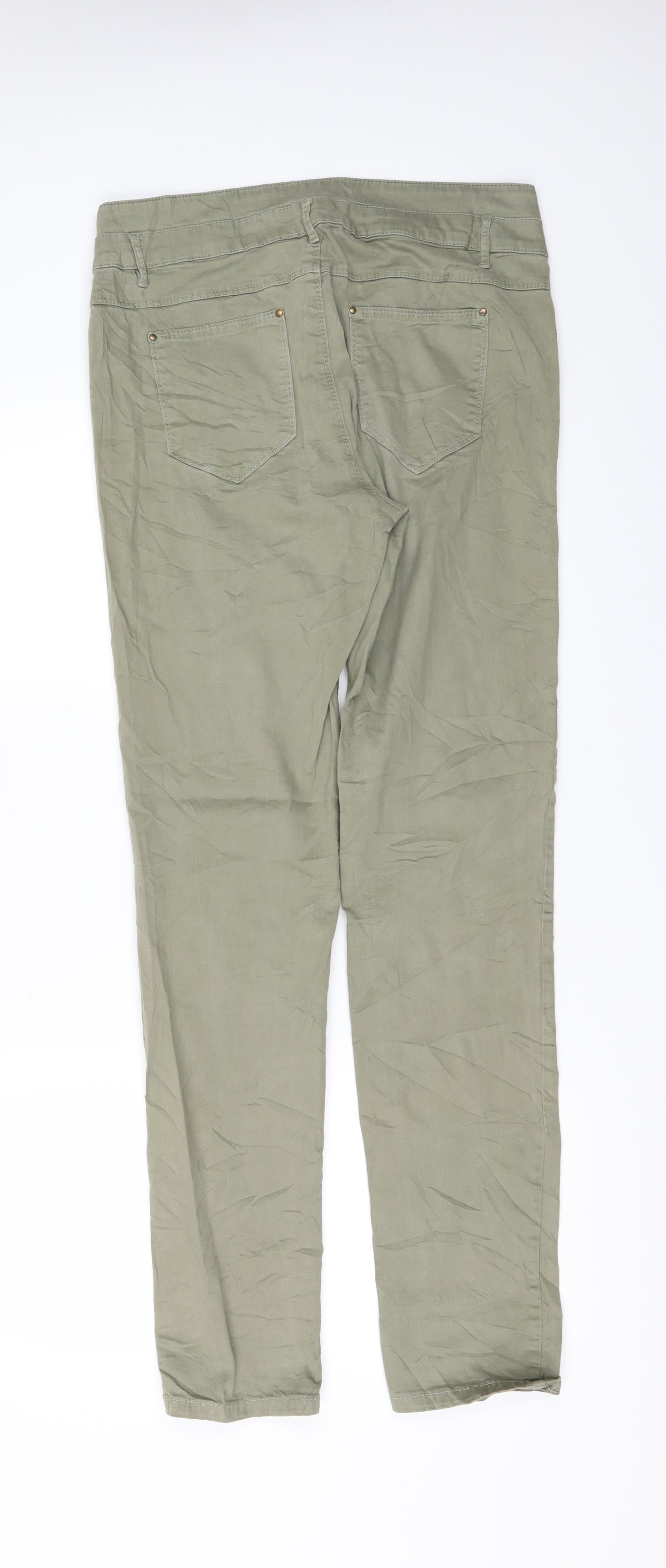 Mexx Womens Green  Denim Straight Jeans Size 28 in L30 in