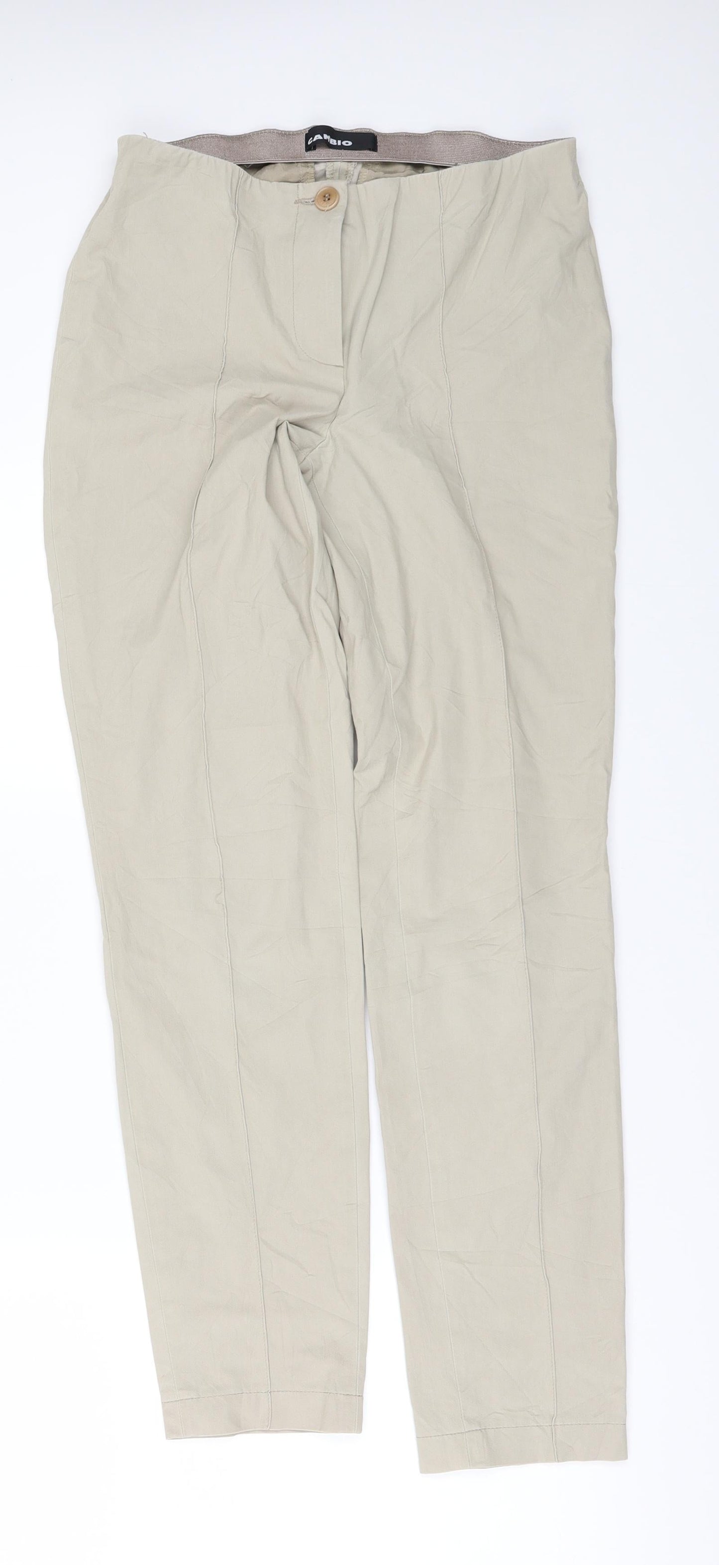 Cambio Womens Beige   Chino Trousers Size 32 in L28 in