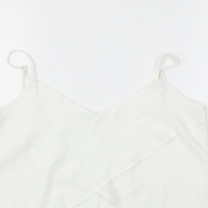 Preloved Miss Selfridge Womens White   Basic Blouse Size 6 - Detail