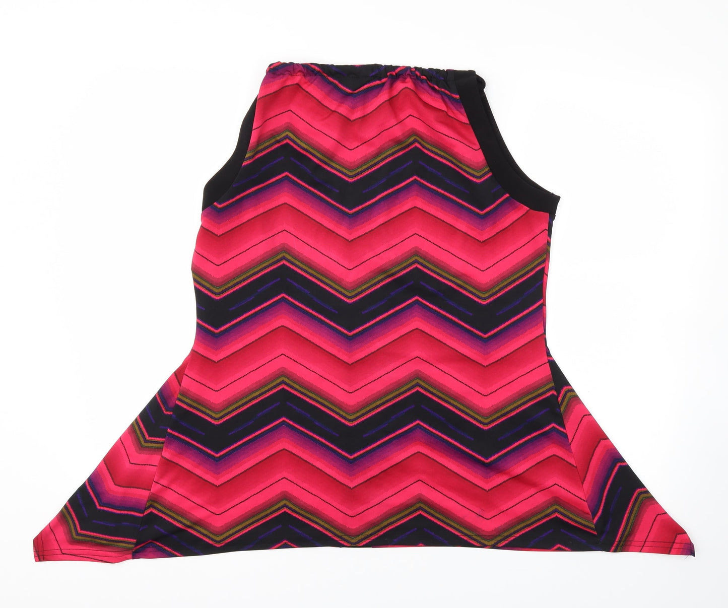 Roman Womens Pink Argyle/Diamond  Basic T-Shirt Size 14