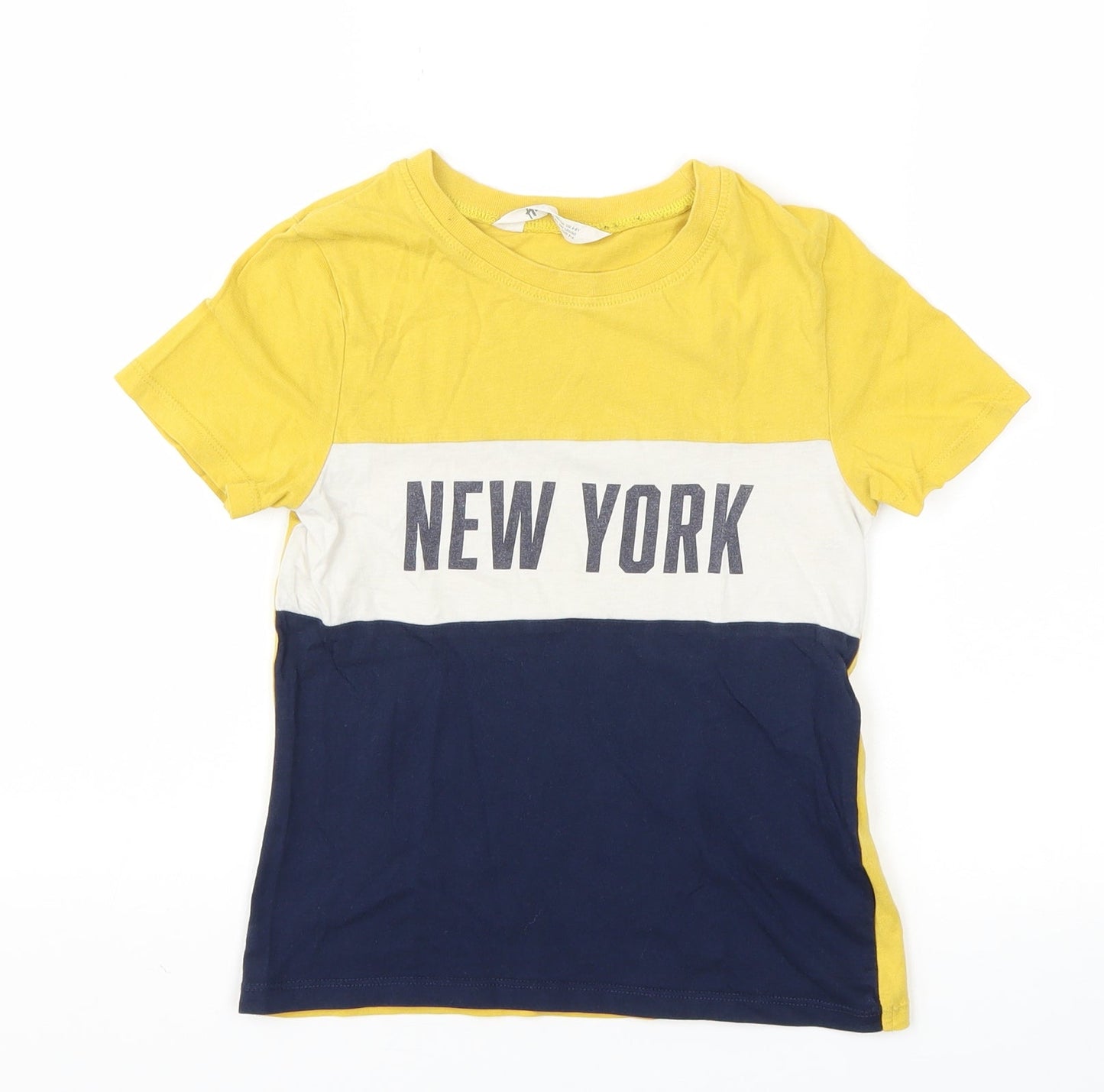 H&M Boys Yellow   Basic T-Shirt Size 5-6 Years