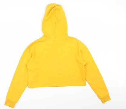 Preloved Divided by H&M Womens Yellow   Pullover Jumper Size S  - crop - Back