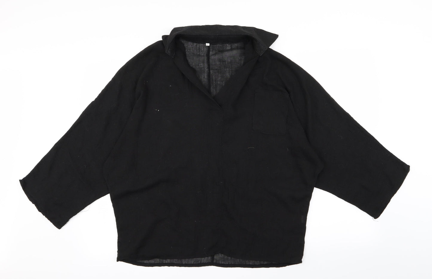 Preworn Womens Black   Basic Blouse Size 2XL