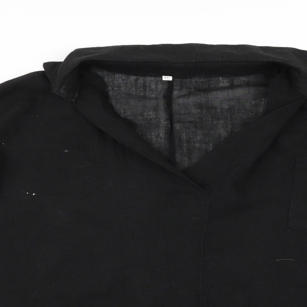 Preworn Womens Black   Basic Blouse Size 2XL