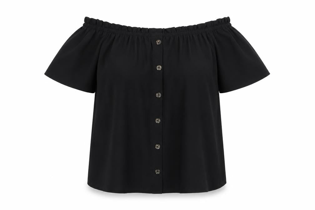 Dorothy Perkins Womens Black   Basic Button-Up Size 8