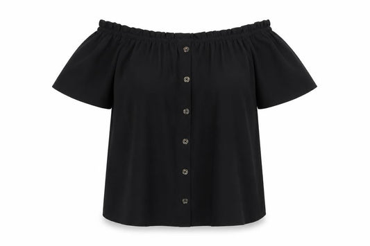 Dorothy Perkins Womens Black   Basic Button-Up Size 8