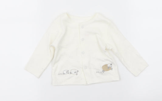 stering Girls White   Basic T-Shirt Size 0-3 Months