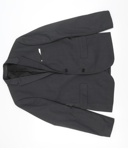 H&M Mens Grey   Jacket Suit Jacket Size 38