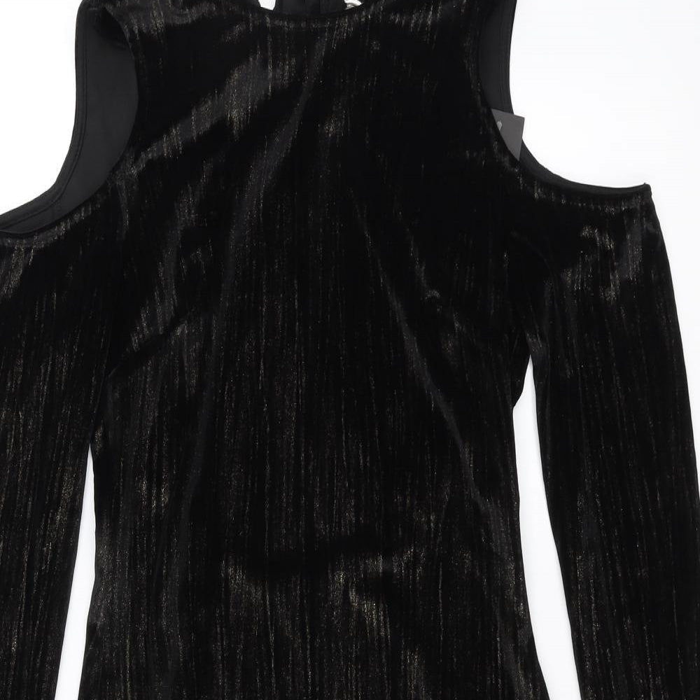 Topshop Womens Black   Mini  Size 6  - open back