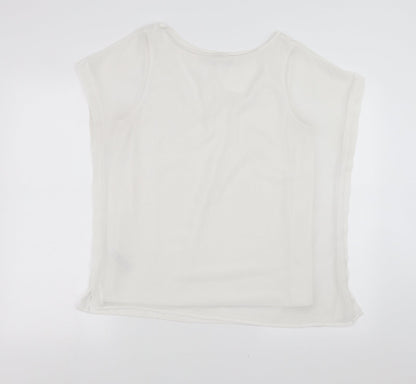 Marks & Spencer Womens White   Basic Blouse Size 14  - tank under blouse