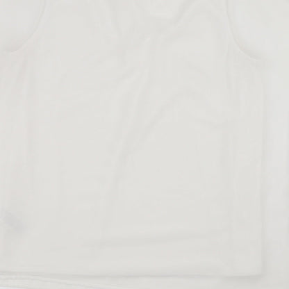 Marks & Spencer Womens White   Basic Blouse Size 14  - tank under blouse
