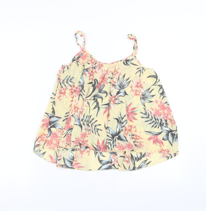 H&M Womens Yellow Floral  Camisole Blouse Size 4