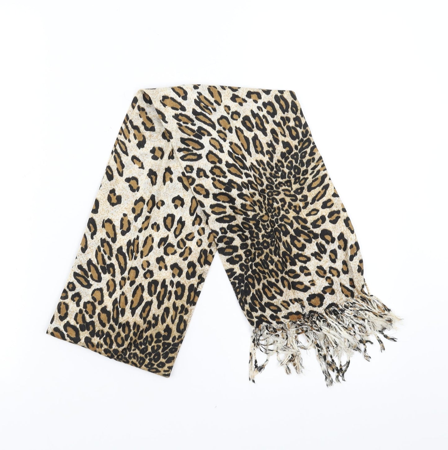 Preworn Womens Brown Animal Print   Scarf