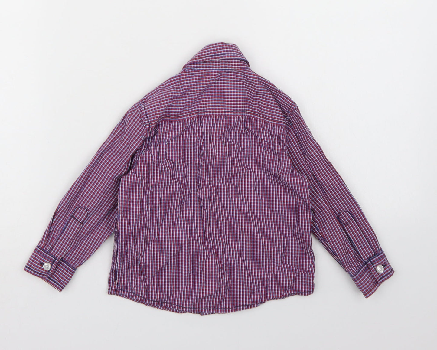 Junior J Boys Red Check  Basic Button-Up Size 18-24 Months