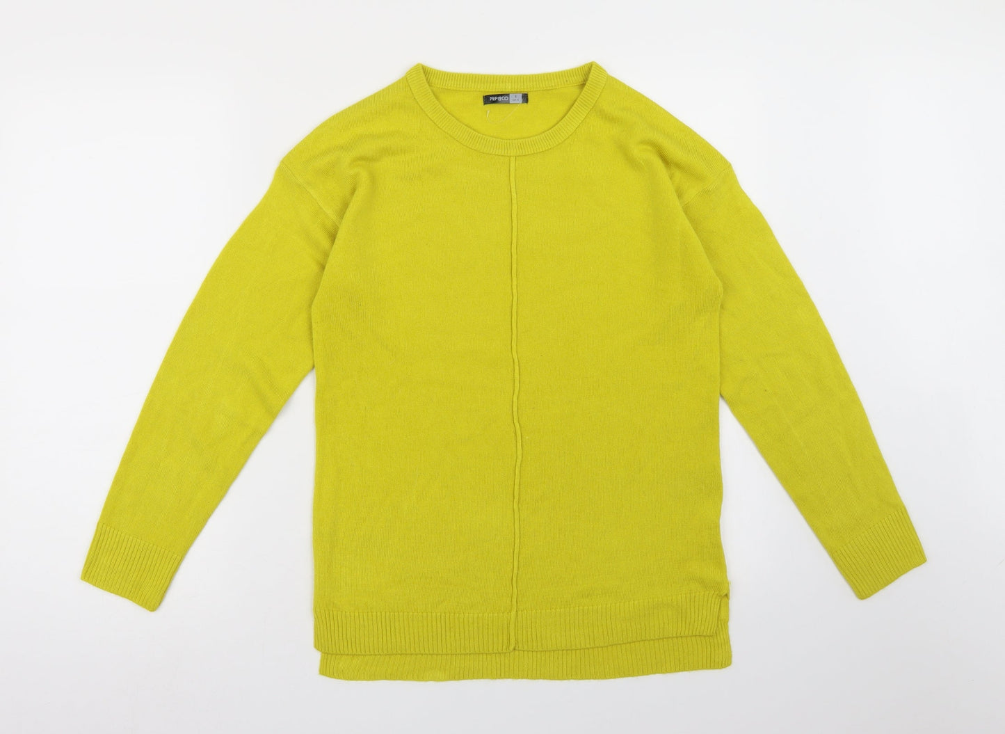 PEP&CO Womens Yellow  Knit Pullover Jumper Size 8