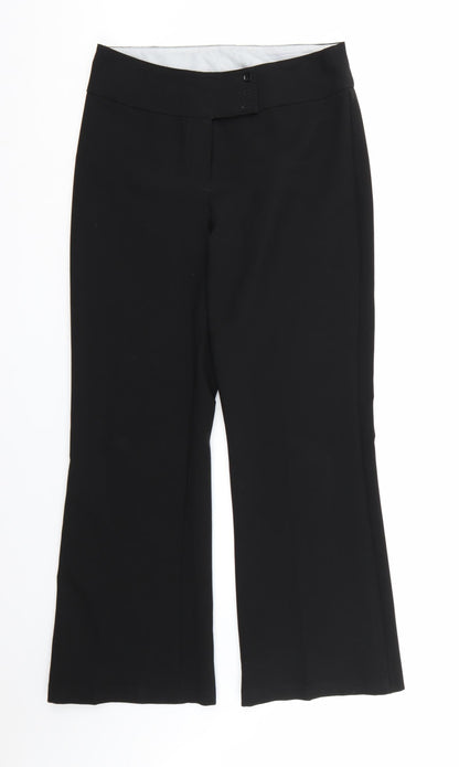 Preworn Womens Black  Rayon Dress Pants Trousers Size 10 L28 in