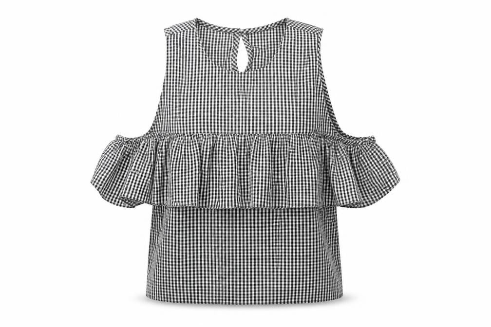 Atmosphere  Womens White Check  Basic Blouse Size 6