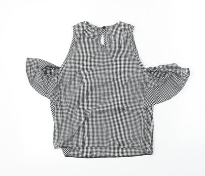 Atmosphere  Womens White Check  Basic Blouse Size 6