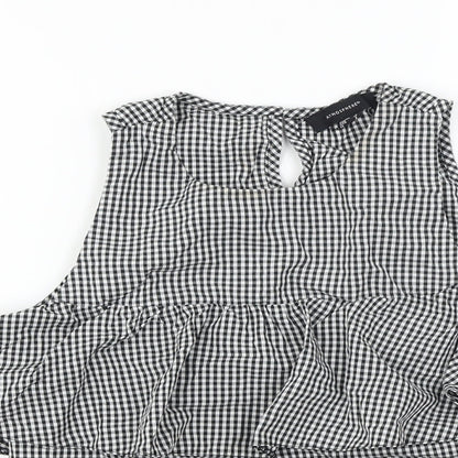 Atmosphere  Womens White Check  Basic Blouse Size 6