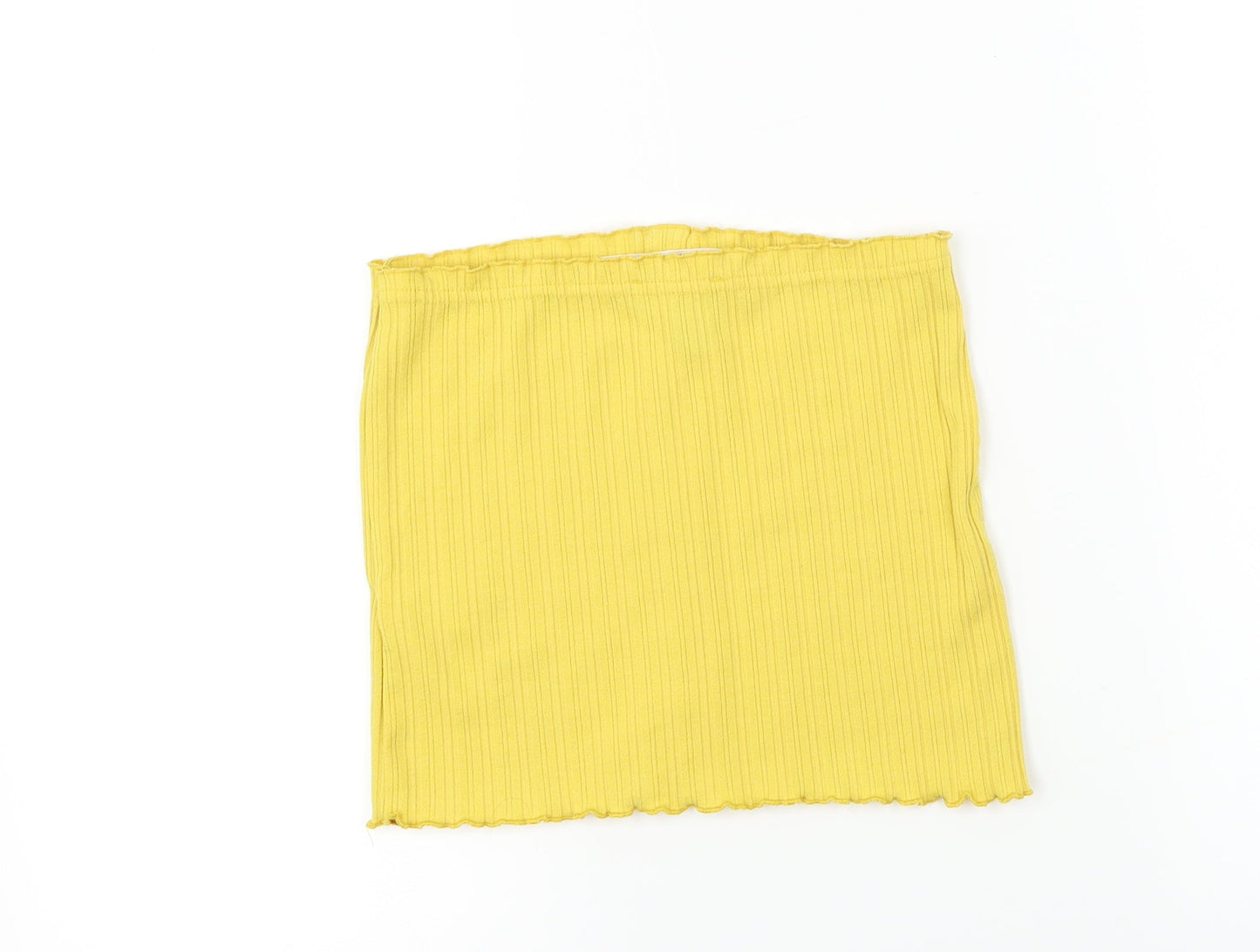 New Look  Womens Yellow   Cropped T-Shirt Size S