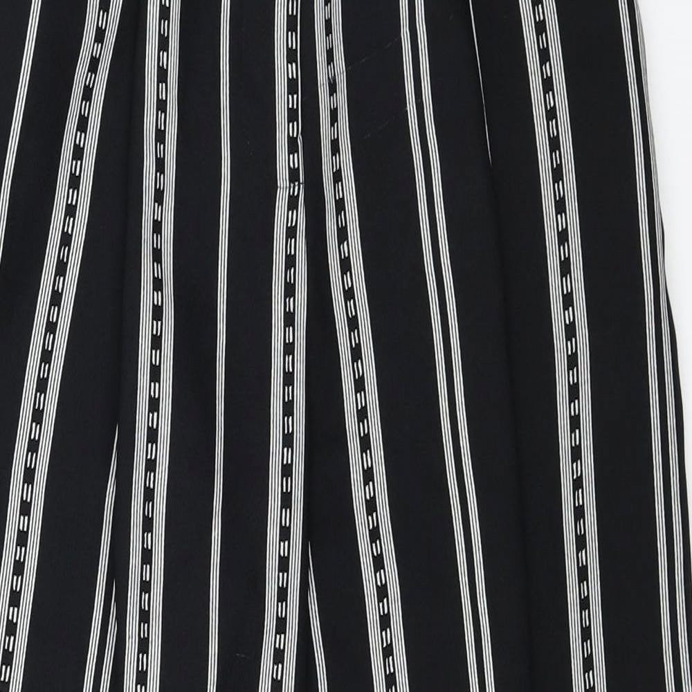 Topshop  Womens Black Striped  Trousers  Size 8 L22 in