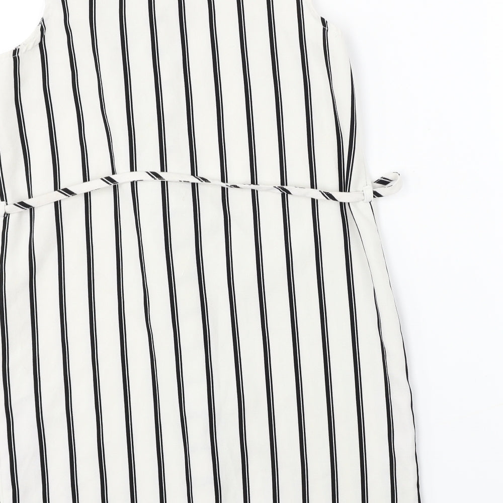 Missguided  Womens White Striped  Basic Button-Up Size 6