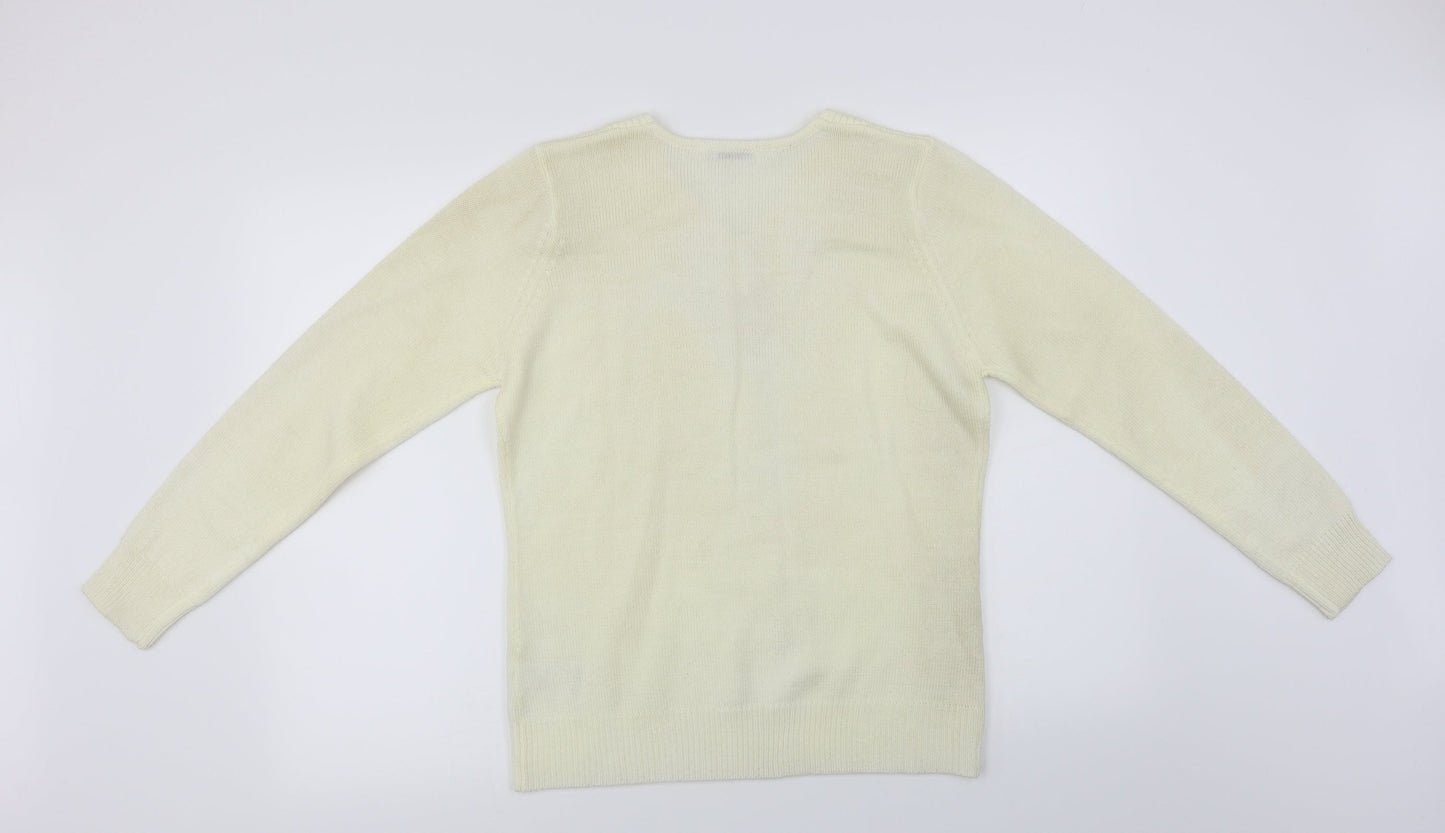 Damart  Womens Ivory   Pullover Jumper Size 8